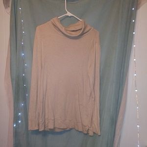 Long sleeve turtle neck nude sweater